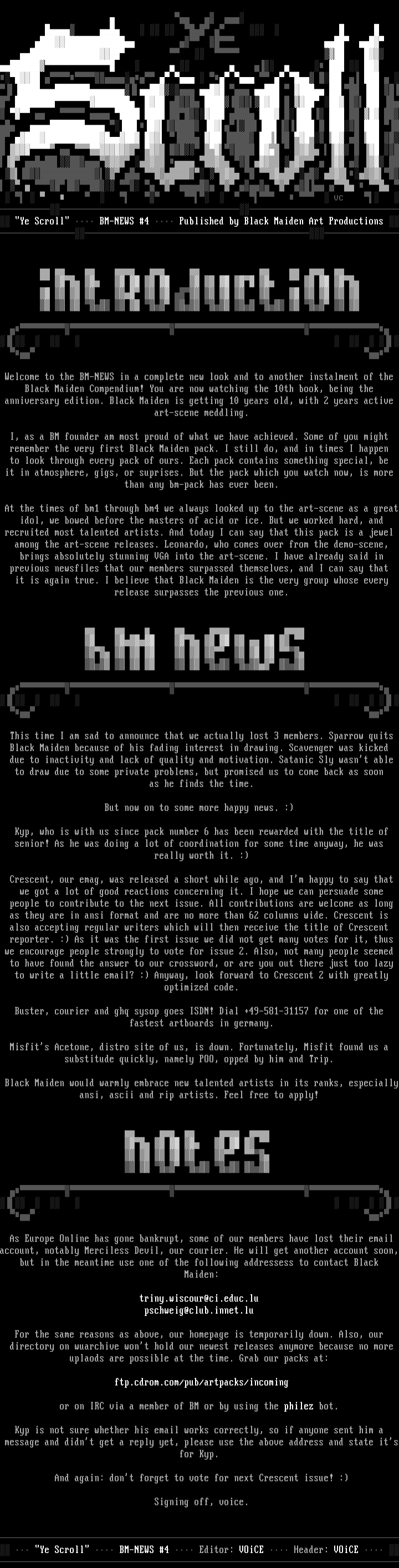 Ye Scroll - BM-NEWS #4 by VOiCE