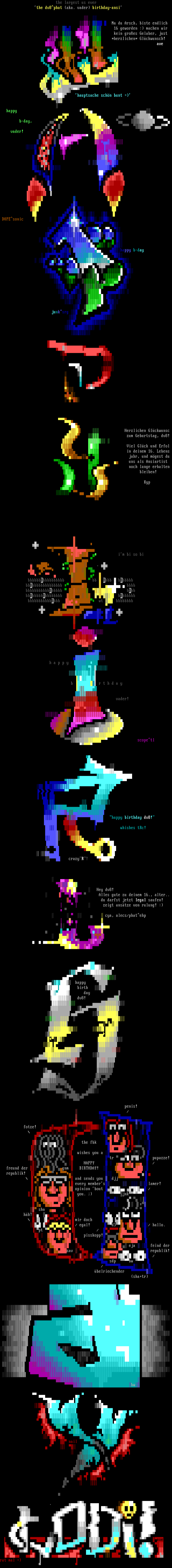happy birthday, dv8 by multiple artists