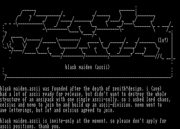black maiden.ascii by --------------------