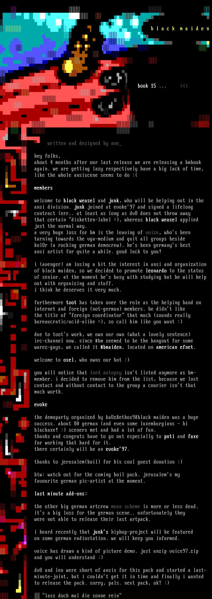 book 15 news by black maiden
