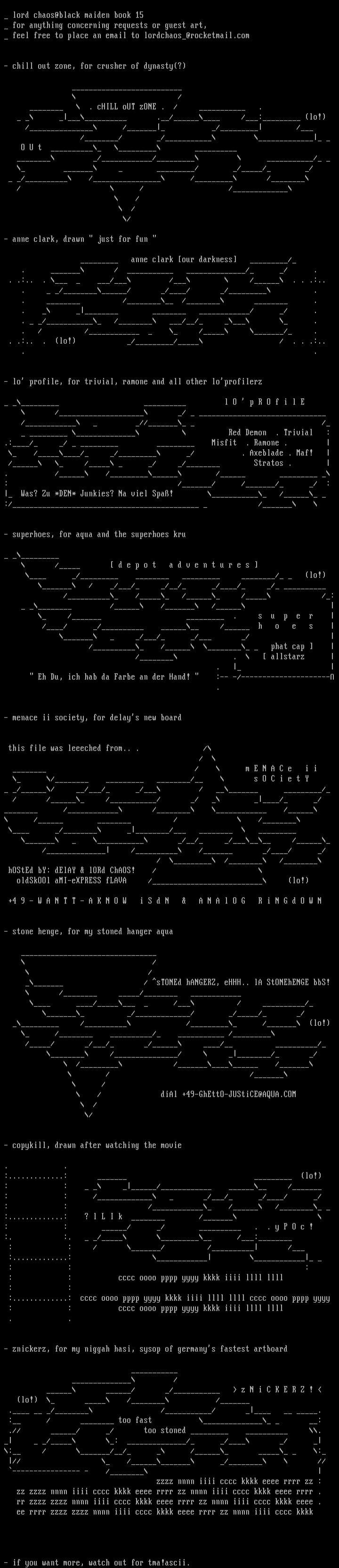 asciis by lord chaos