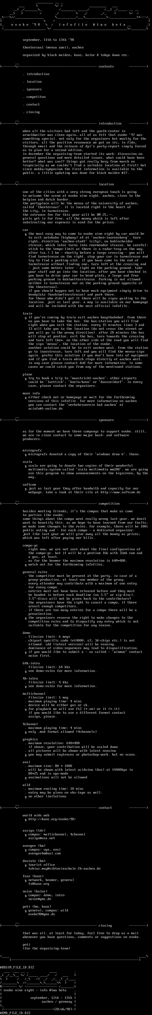 evoke 98 information by evoke organizing