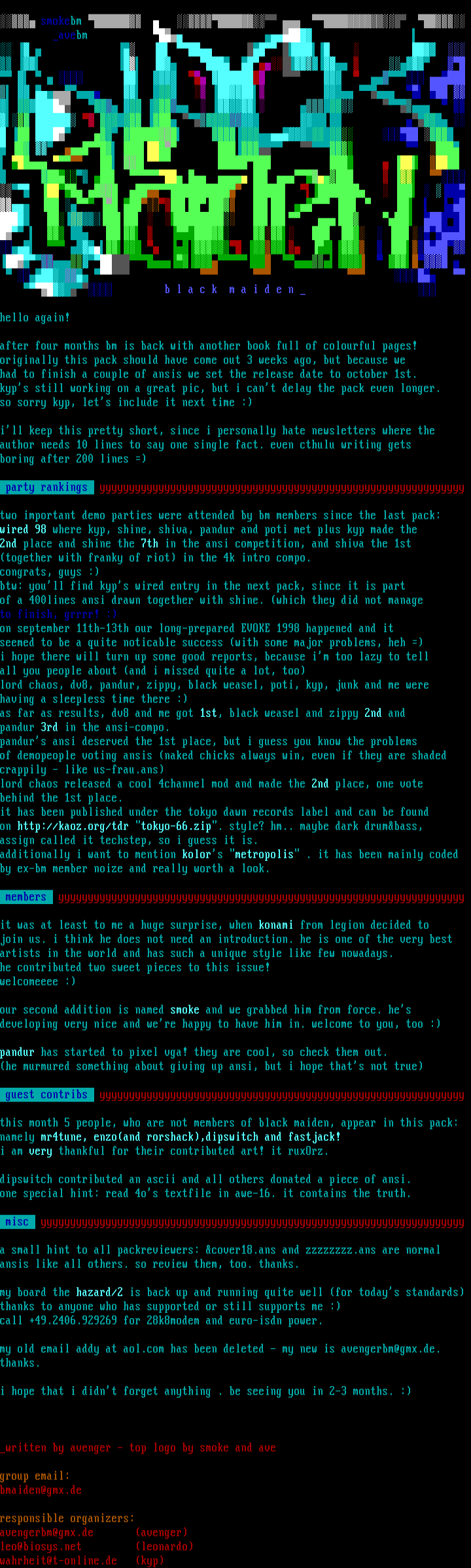 black maiden news book 18 by avenger
