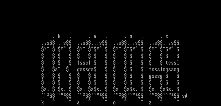kaoz ascii logo. by sad