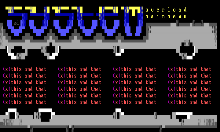 system overload main menu by sad