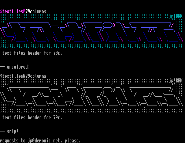 text files (79c) by jack phlash