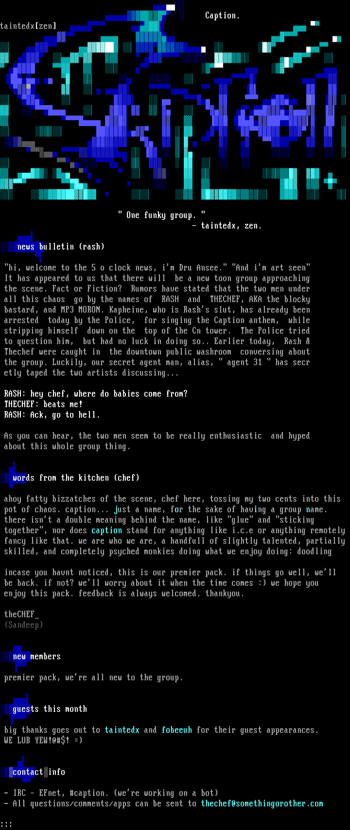 info 01 by caption staff
