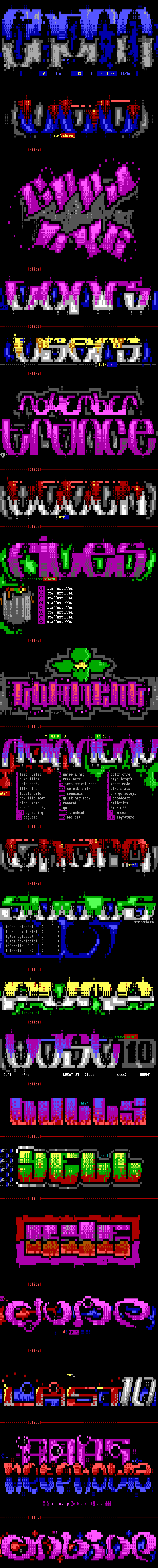 Ansi logocluster by Multiple artists
