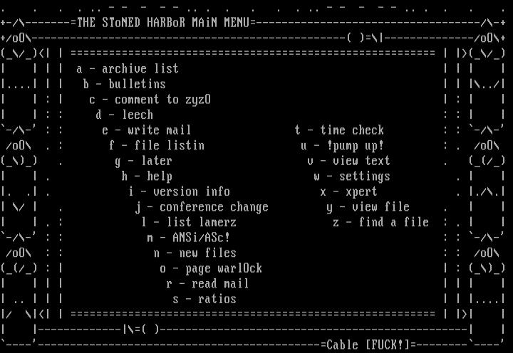 The Stoned Harbor Ascii by Cable