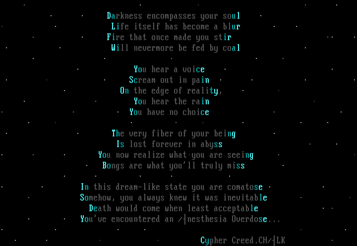 Anesthetia Overdose by Cypher Creed