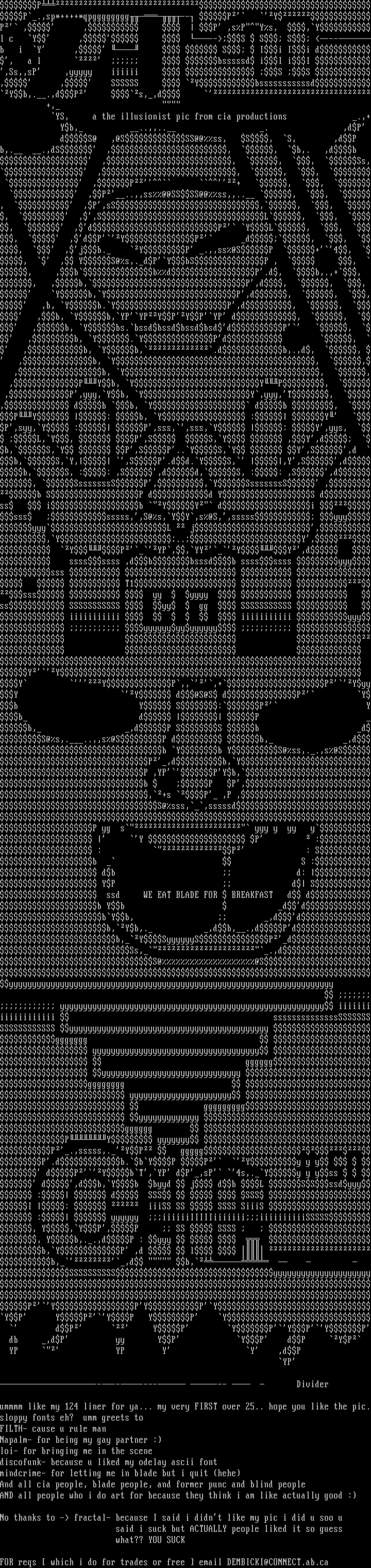 cia ascii by the illusionist