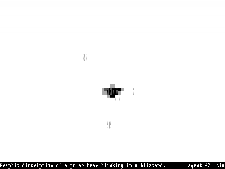 polar bear blinking in a blizzard by agent_42