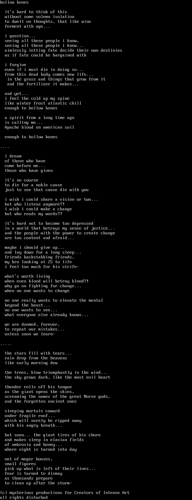 Hollow Bones by Mystery