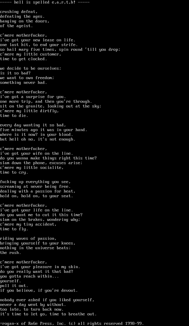 Hell is spelled e,a,r,t,h! by Rogan-X