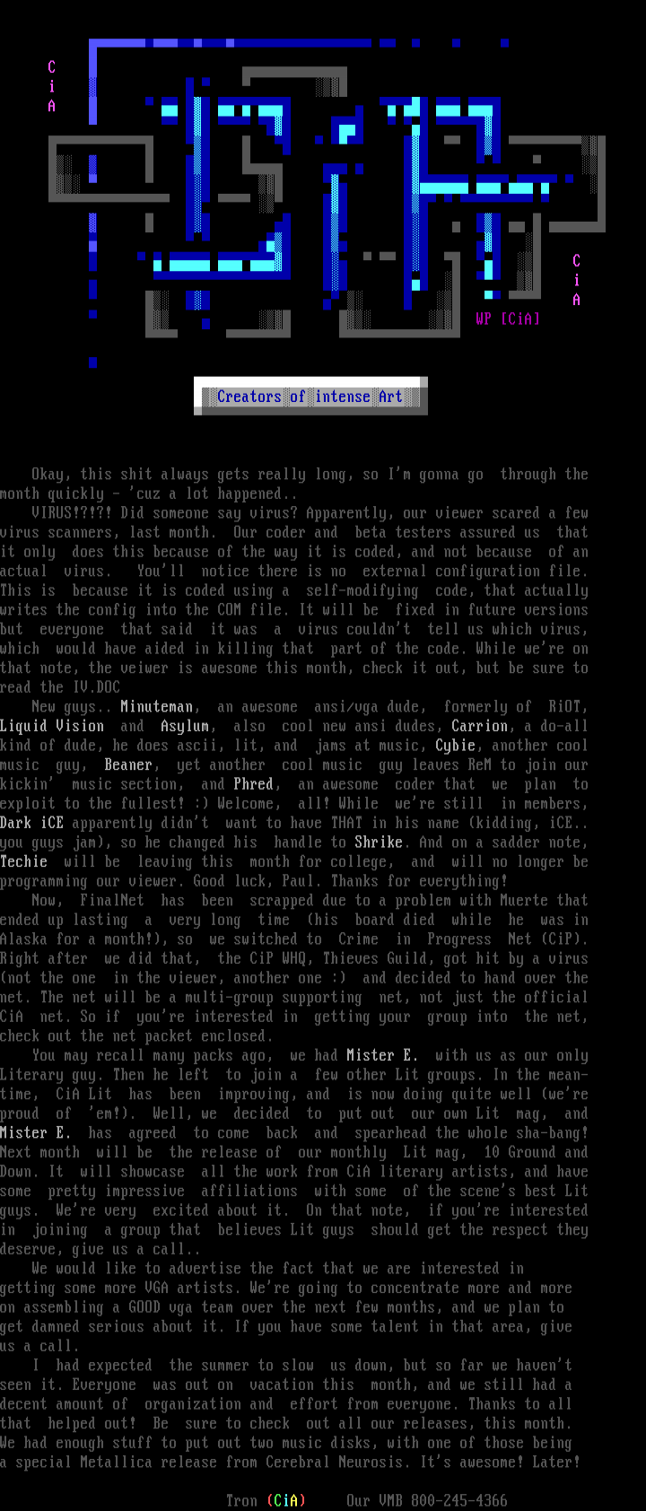 CiA Pack #14 - Info File by CiA
