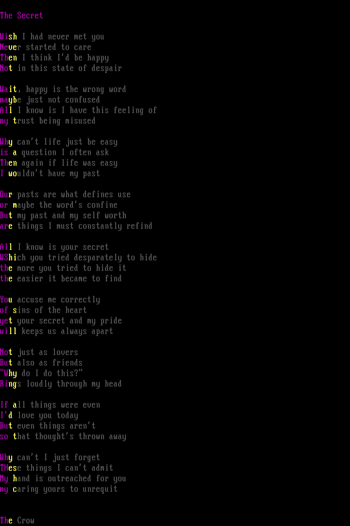 "The Secret" by The Crow