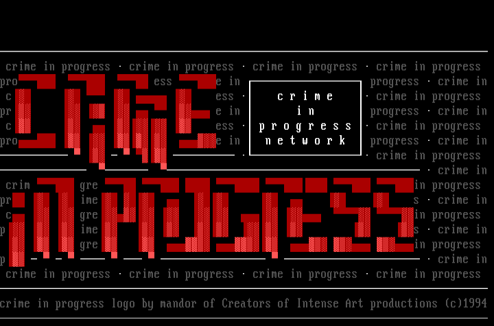 Crime In Progress Logo by Mandor
