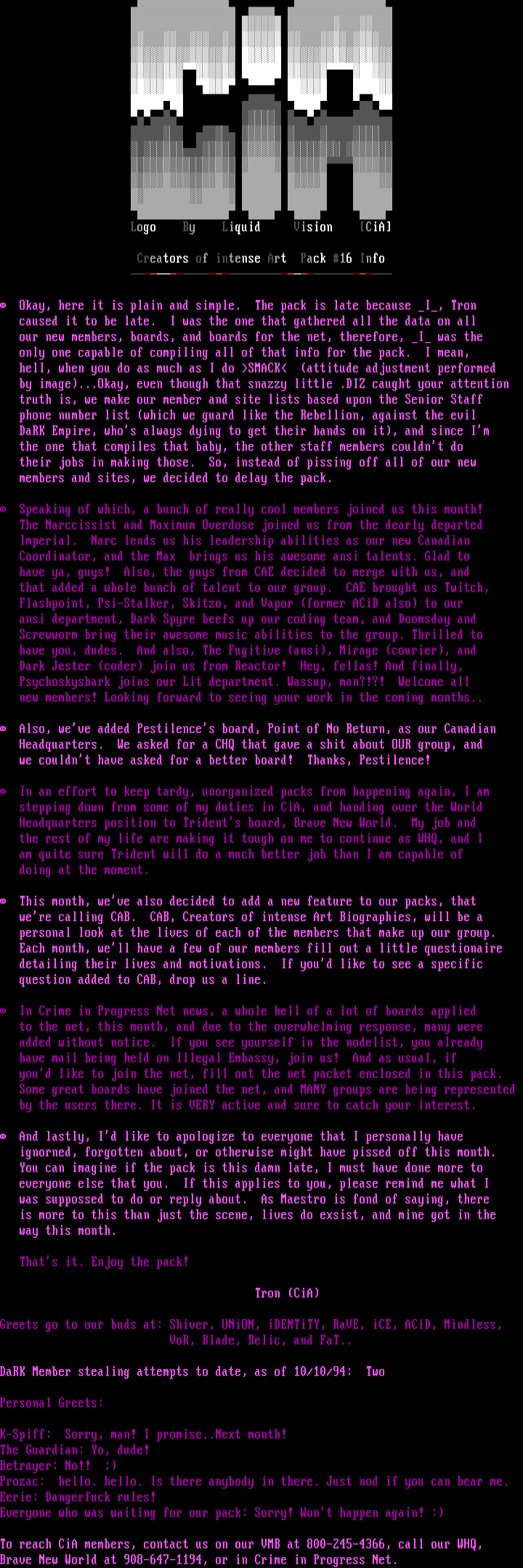 Information File by CiA