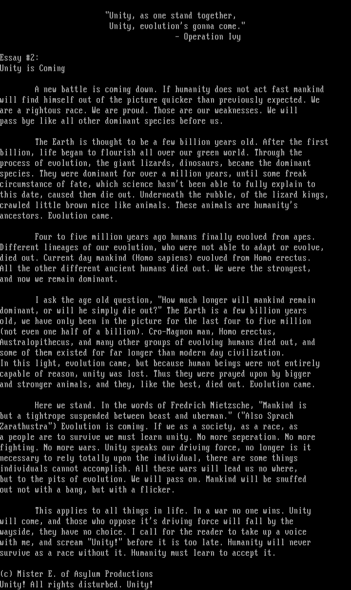 Unity is Coming by Mister E.