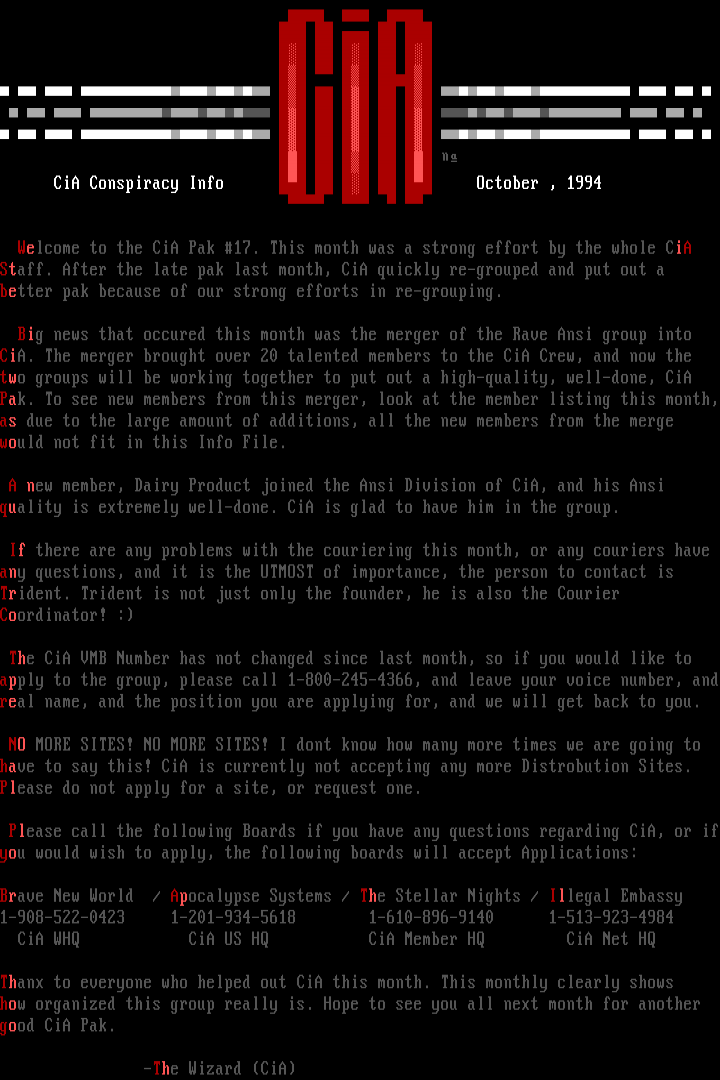 CiA Pack #17 Info File by CiA