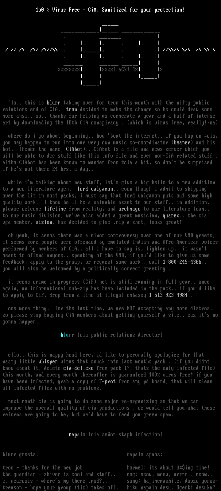 CiA Pack #18 Info by CiA