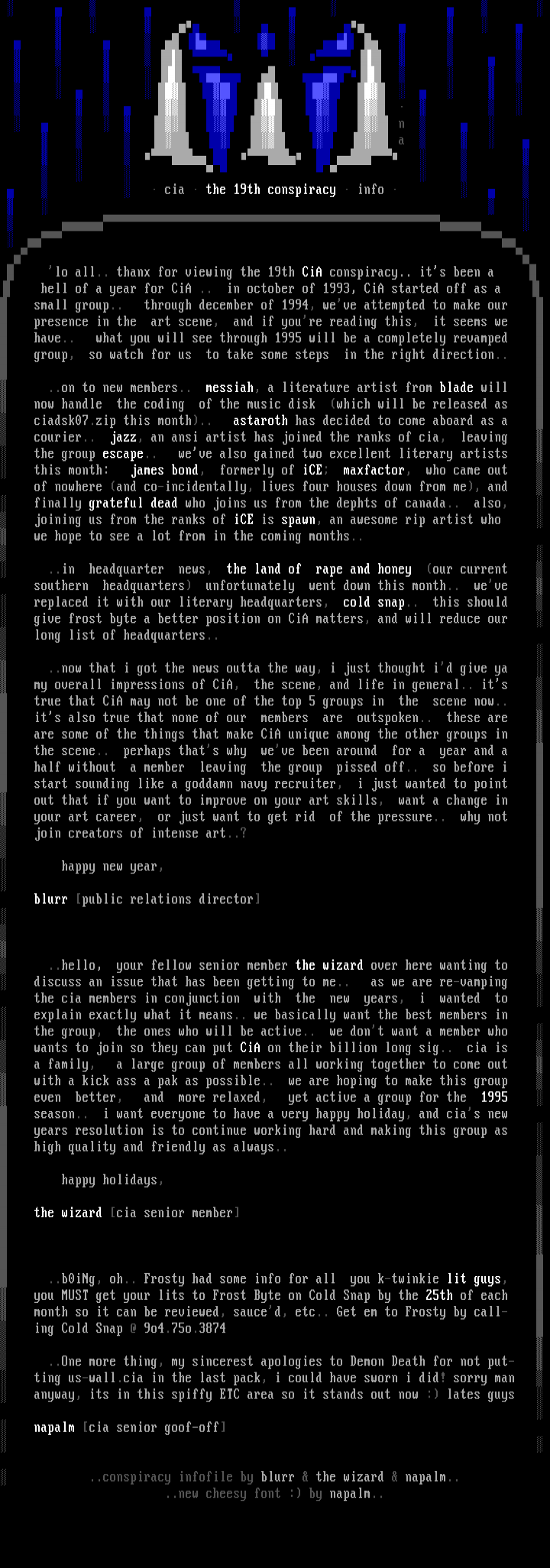 CiA Pack #19 Info File by CiA