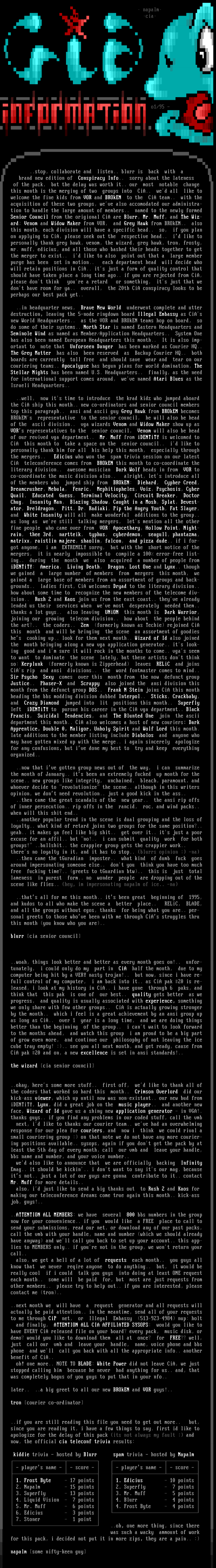 CiA Pack #20 Info File by Lots!