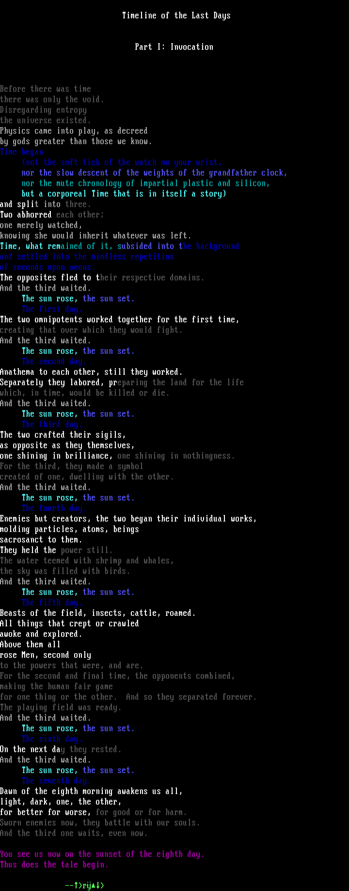 Timeline of the Last Days: Part 1 by Dryad