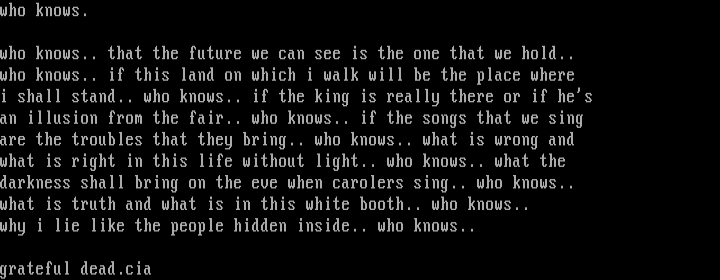Who Knows by Grateful Dead