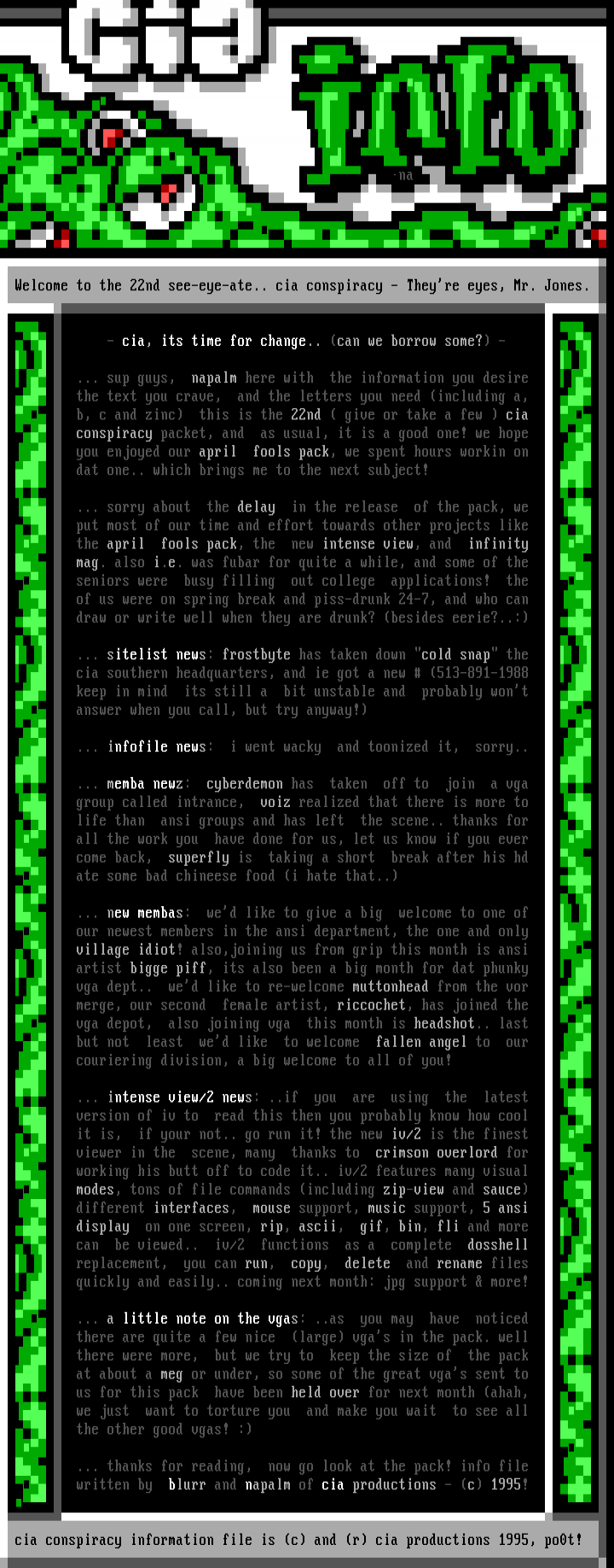 CiA Pack #22 Information by CiA