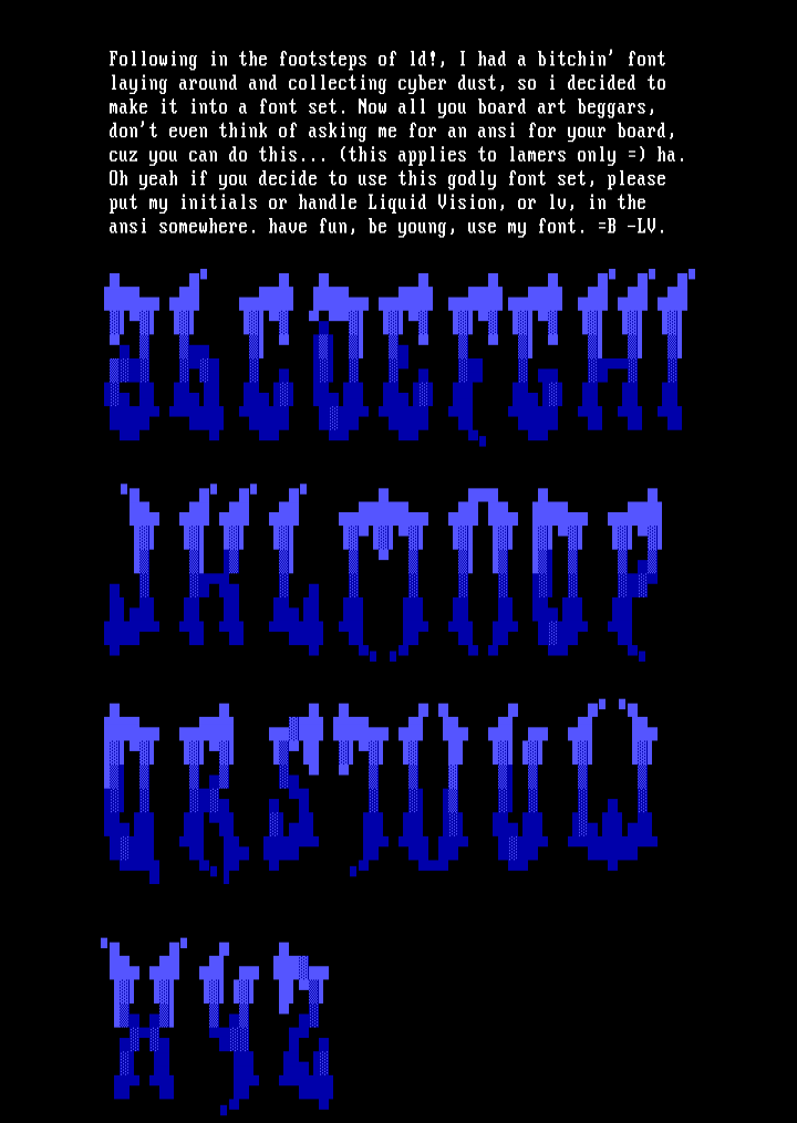Font Set by Liquid Vision