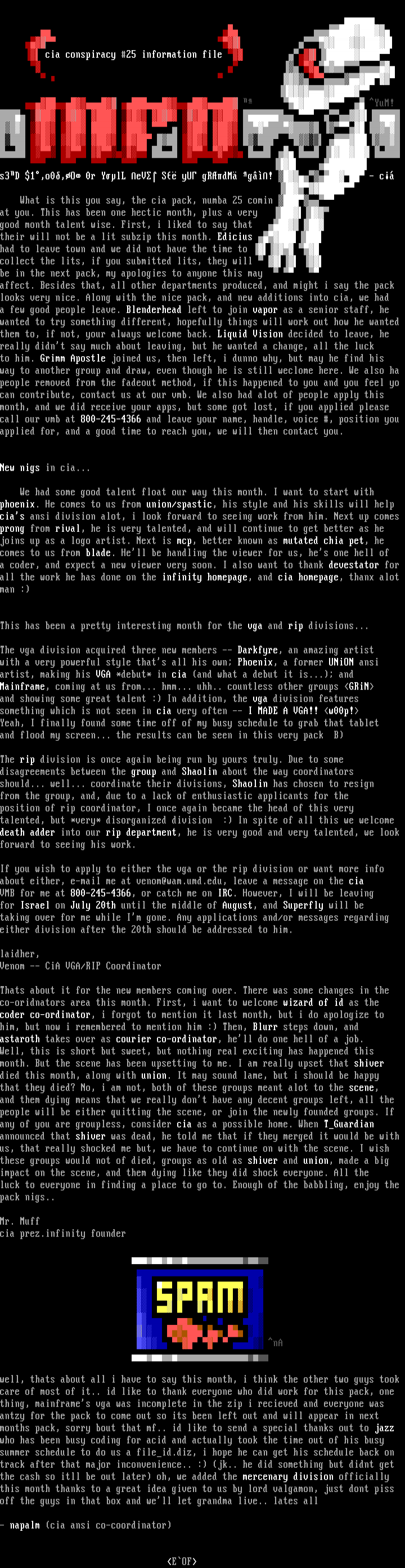 cia conspiracy #25 information by cia