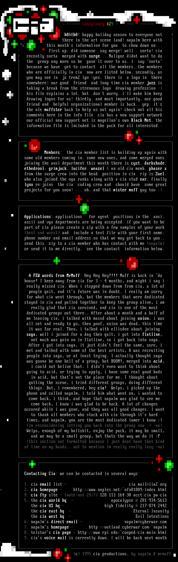 cia conspiracy #29 information by cia