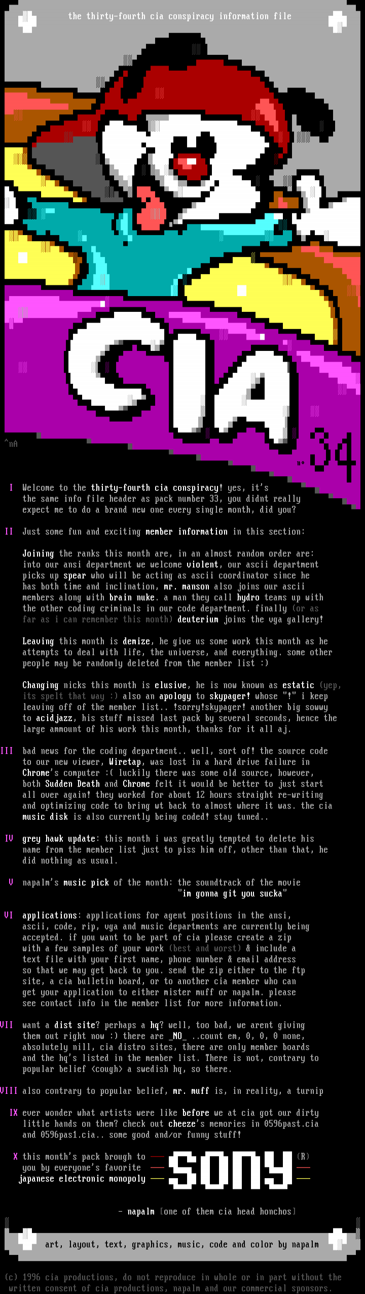 cia conspiracy #34 information by cia
