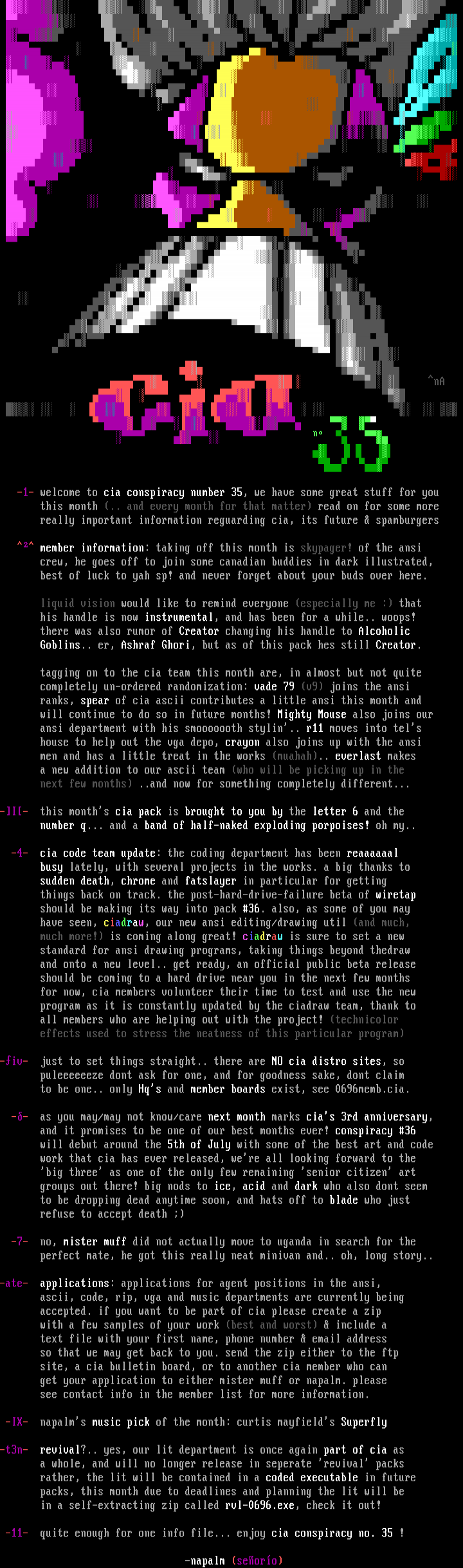 cia conspiracy #35 info file by cia