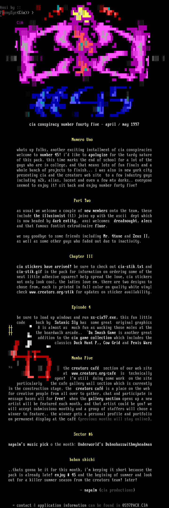 cia conspiracy #45 information by cia