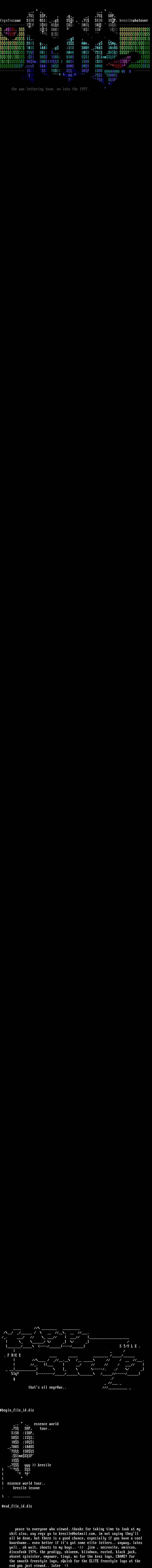 awe ascii by multiple artists