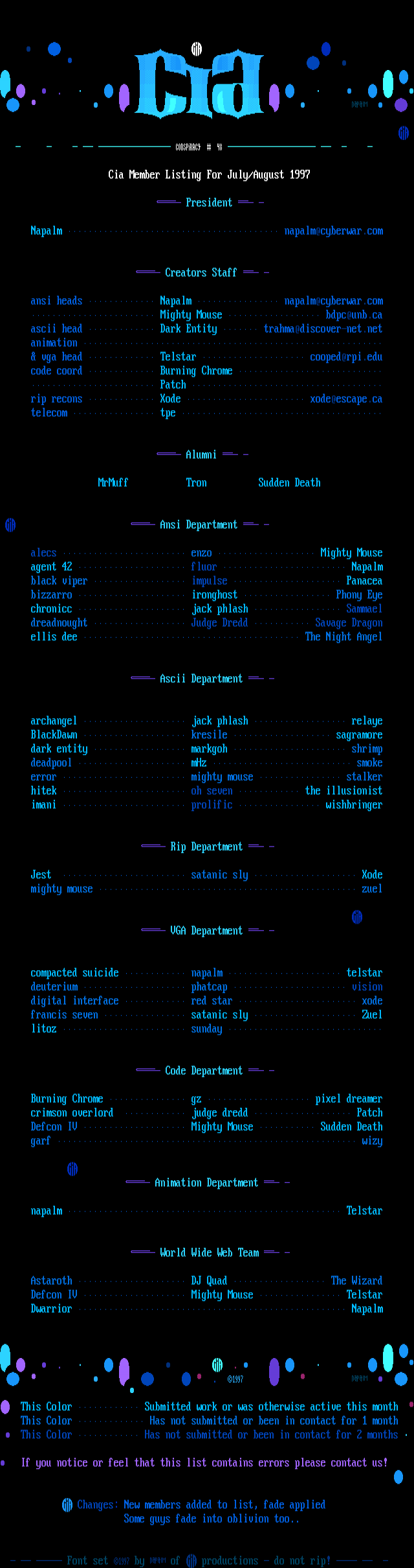 cia conspiracy #48 member list by cia