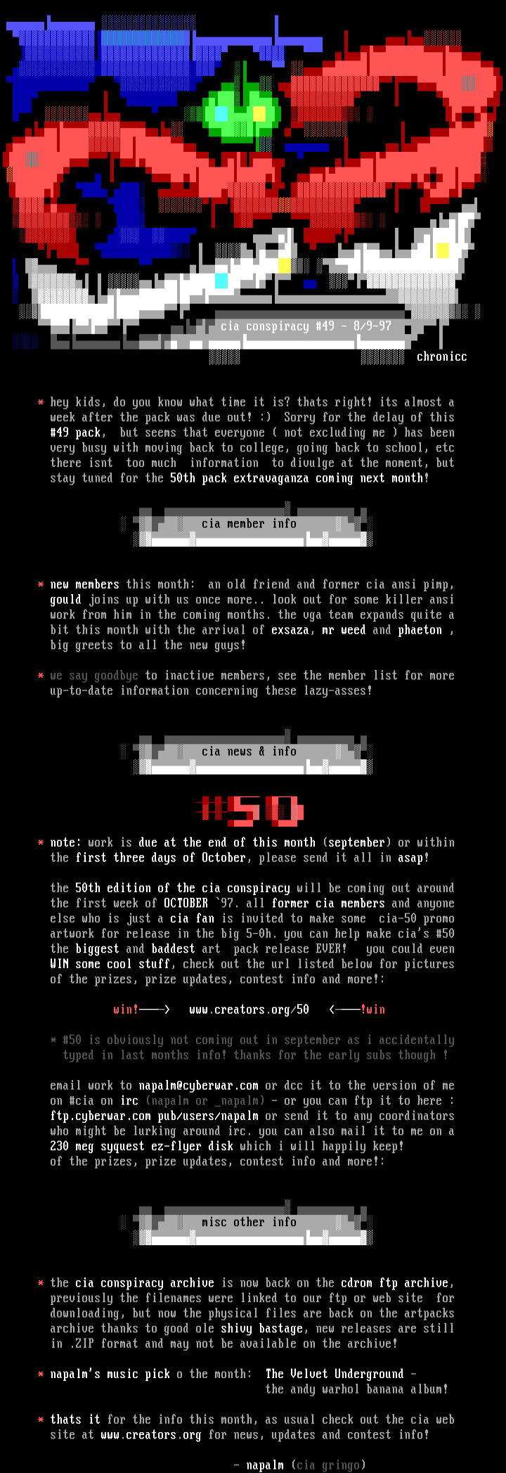 cia conspiracy #49 information by cia