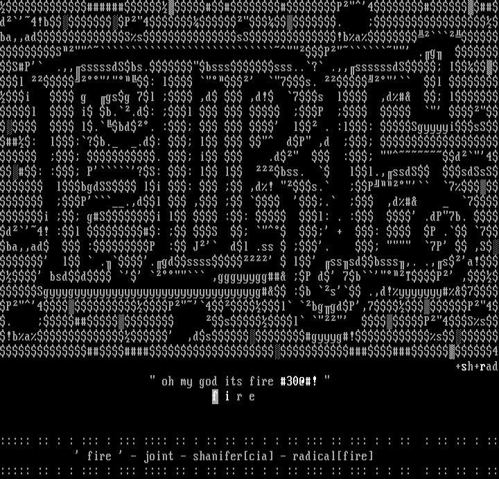 fire ascii by shanifer
