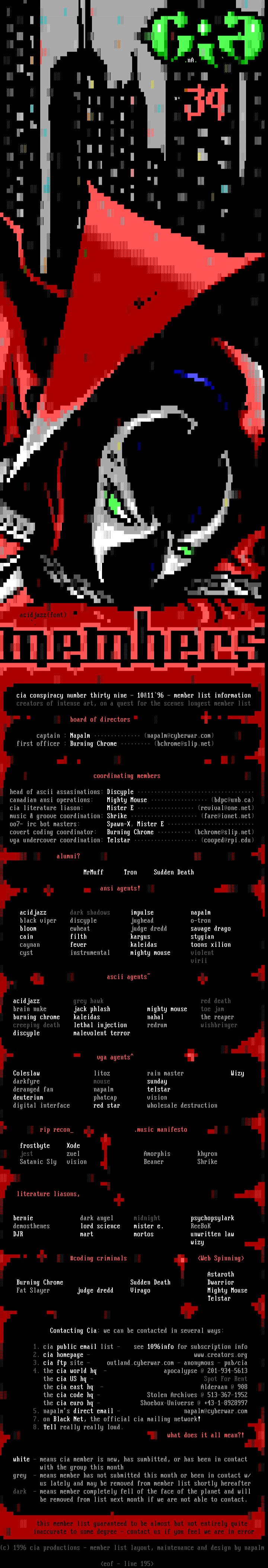 cia conspiracy #39 member list by cia