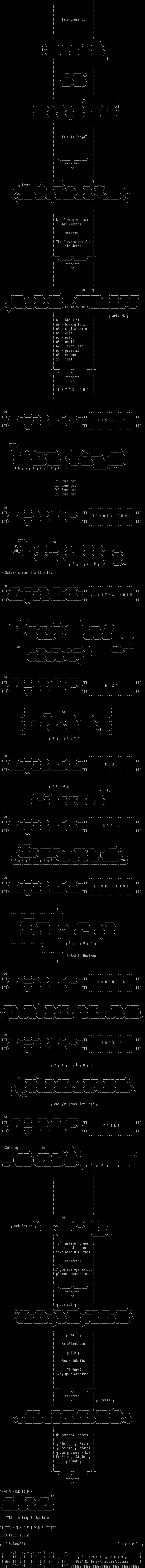 "Tango" Ascii Colly by El Talo