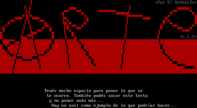 Arte Acrata (MENU) by El ReVueLTa