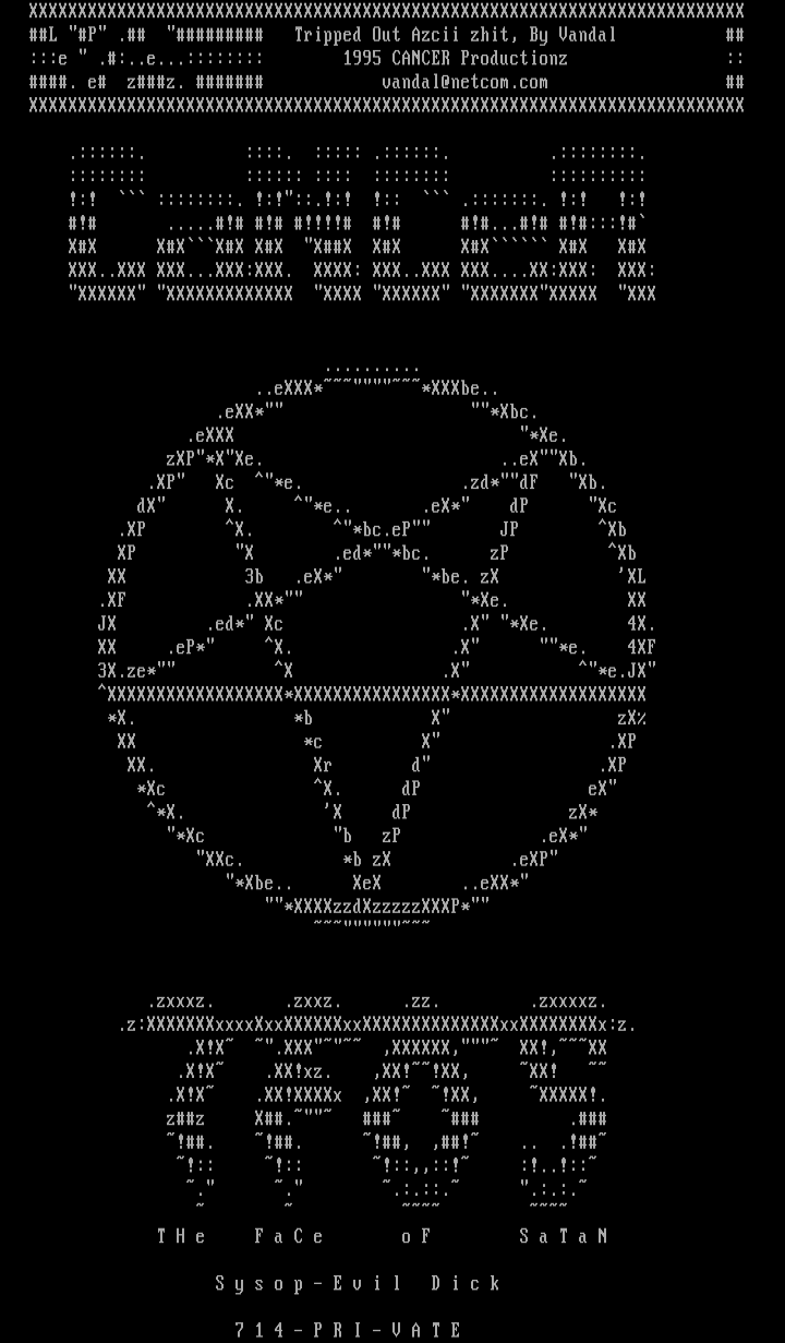 The Face Of Satan Ass-Kee by Vandal