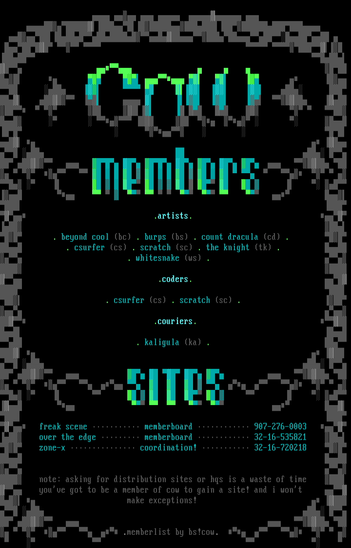 cow memberlist #2 by burps