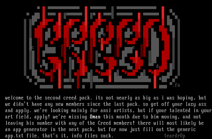 Creed NFO file by Creed