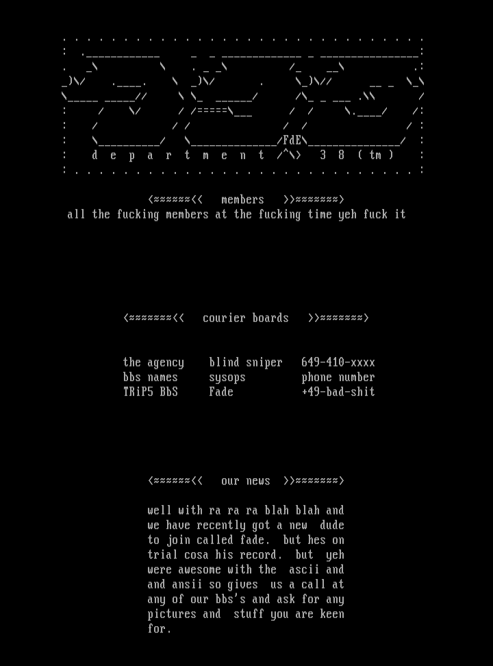 d38 .nfo File Layout & Logo by Fade
