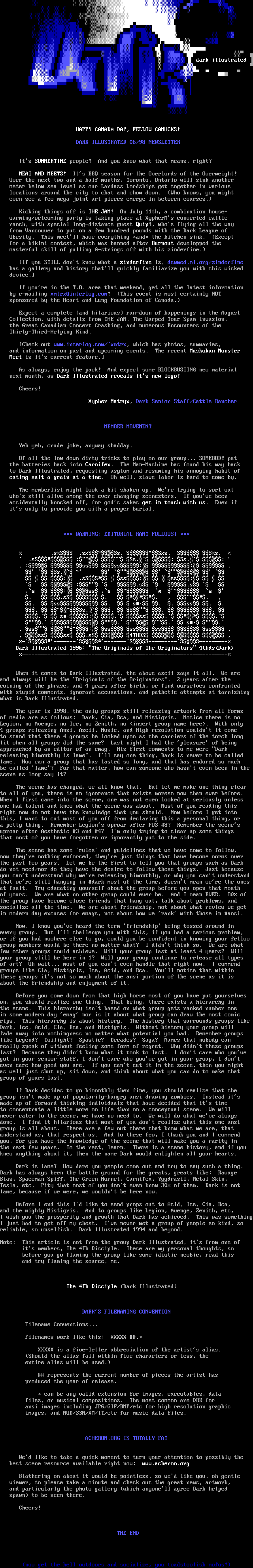 Dark Newsletter 06/98 by Multiple Authors