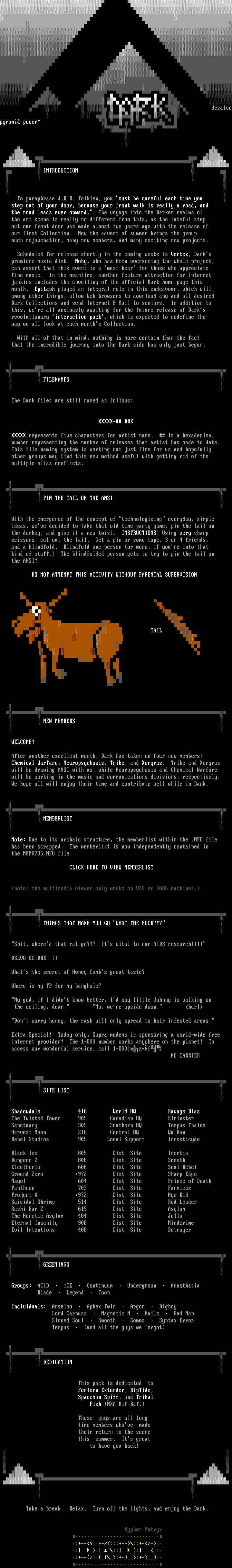 Dark July Information by Dark Illustrated