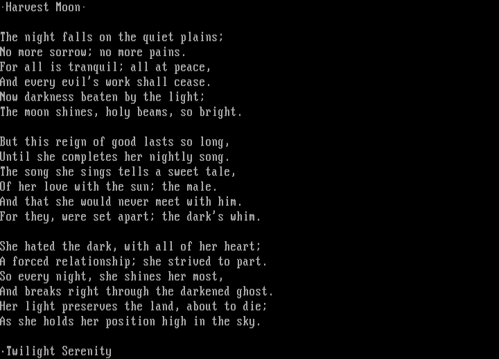 Harvest Moon Literature by Twilight Serenity
